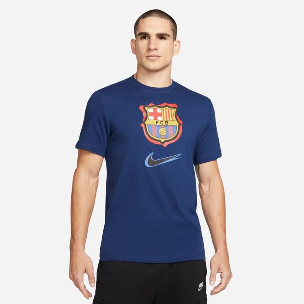 Barcelona T-Shirt Crest - Navy | www.unisport.dk