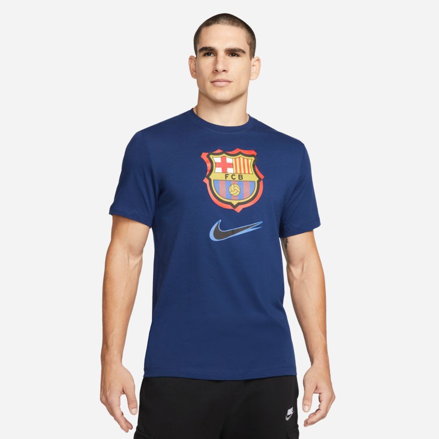 Barcelona T-Shirt Crest - Navy
