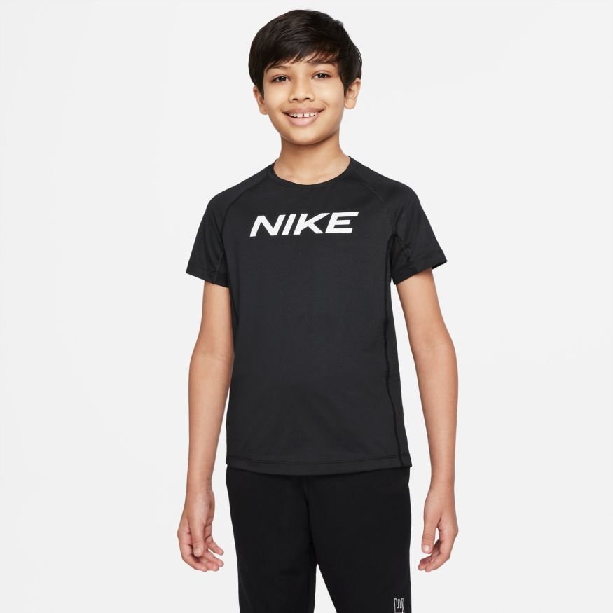 Nike Pro Trænings T-Shirt Dri-FIT - Sort/Hvid Børn