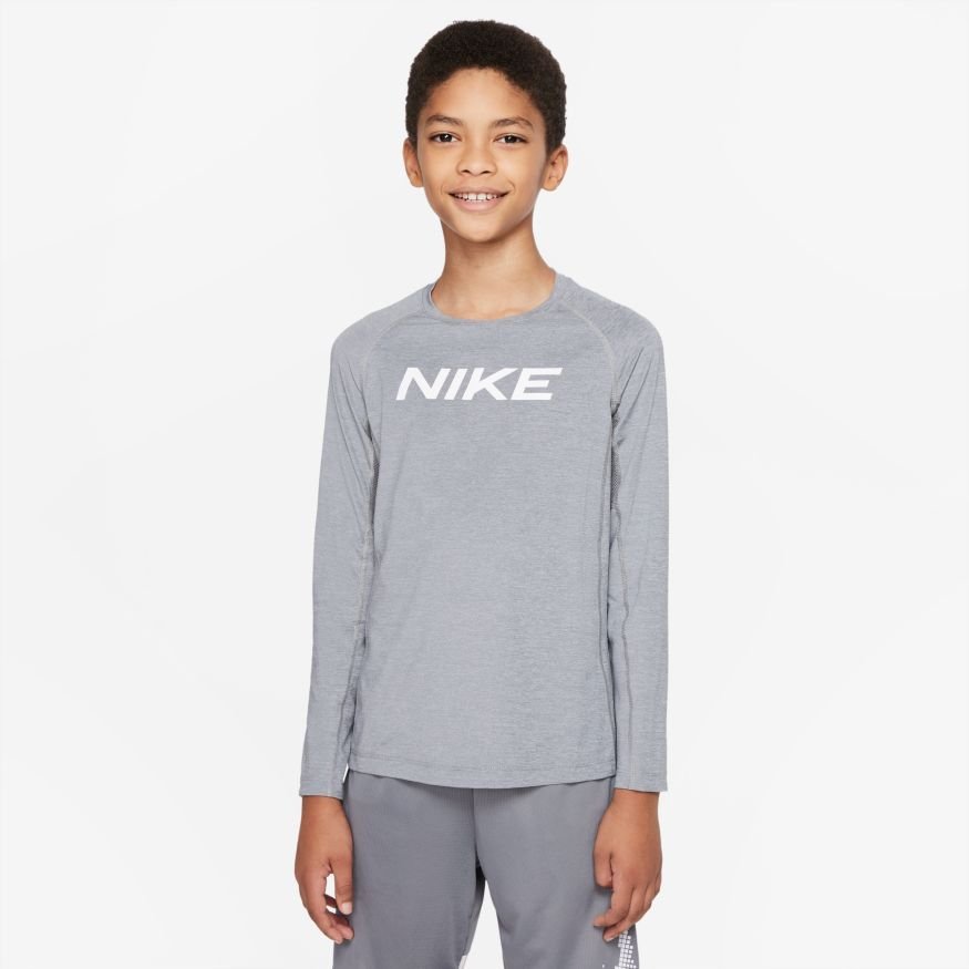 Nike Pro Træningstrøje Dri-FIT - Grå/Hvid Børn thumbnail
