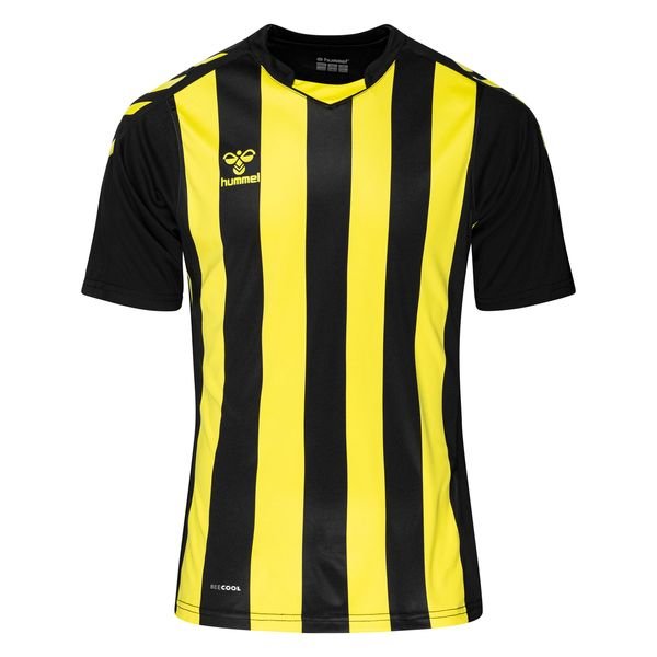 Hummel Playershirt hmlCORE XK Striped - Black/Blazing Yellow | www ...