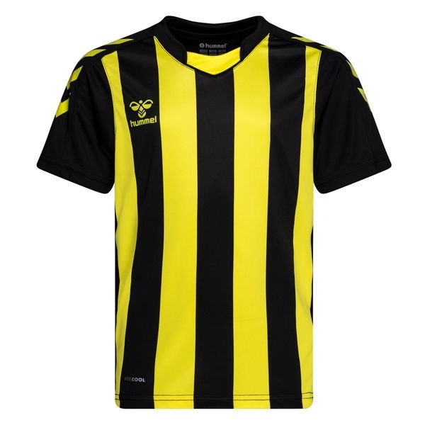 Hummel Playershirt Core Striped - Black/Blazing Yellow Kids | www ...