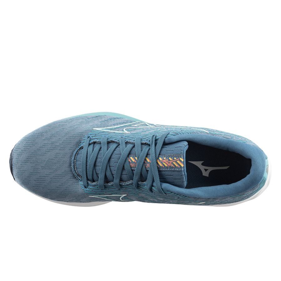Mizuno Hardloopschoenen Wave Rider 26 Blauw Wit Goud Dames