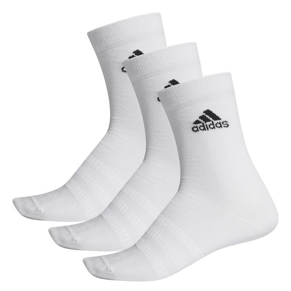adidas Socks Light Crew 3-Pack - White | www.unisportstore.com