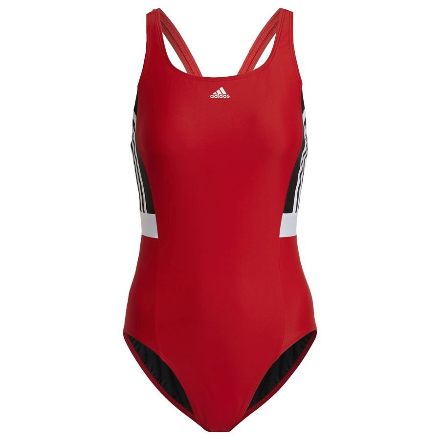 3-Stripes Colorblock Swimsuit Red thumbnail