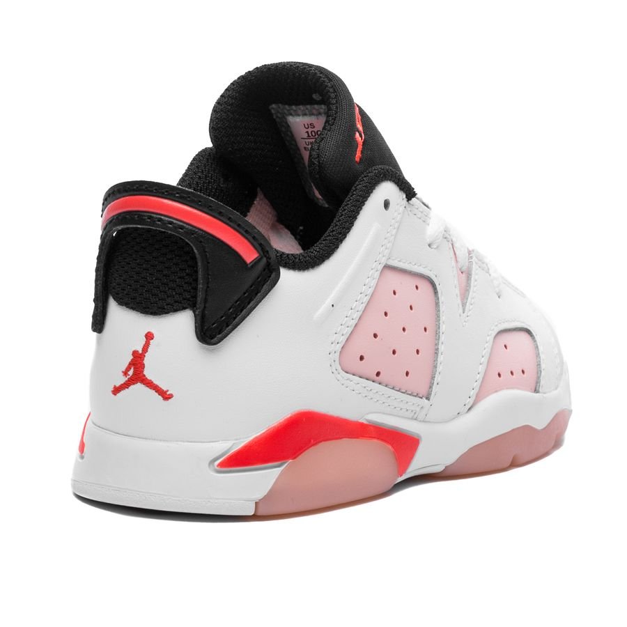 Nike Sneaker Air Jordan 6 Retro Low - White/Atmosphere Grey/Red Kids