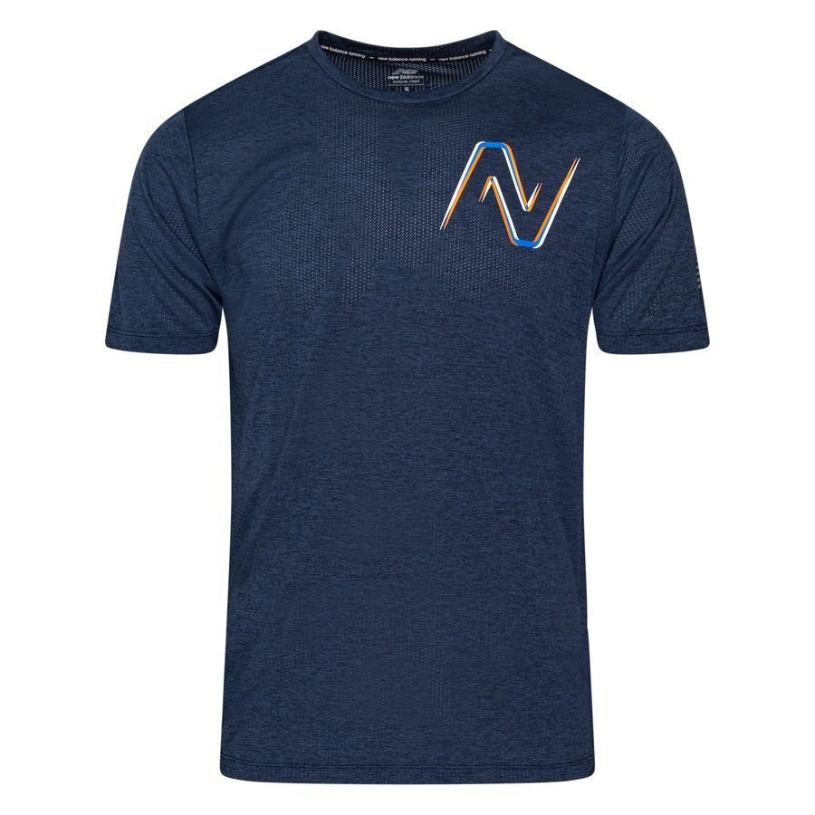 New Balance Løbe T-Shirt Graphic Impact - Navy thumbnail