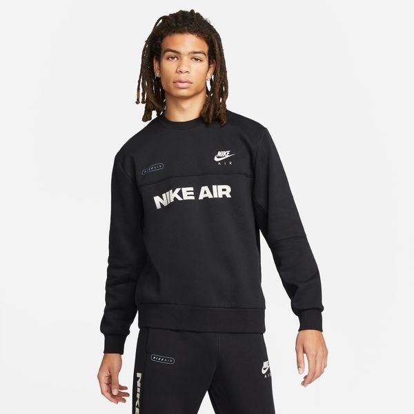 Nike Sweatshirt NSW Air Crew - Black/Light Bone | www.unisportstore.com