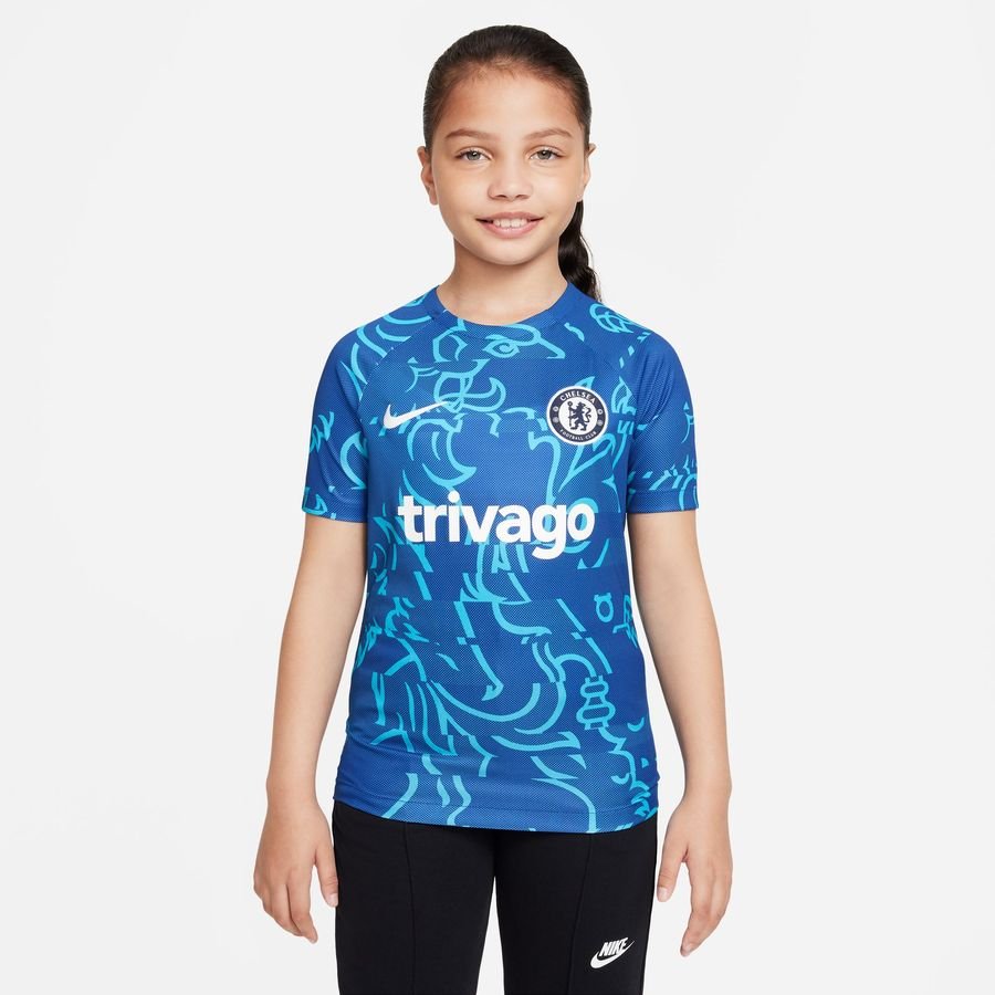 Chelsea Tränings T-Shirt Dri-FIT Pre Match - Blå/Vit Barn