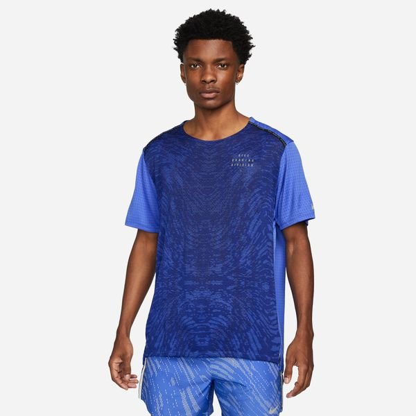 Nike Running T-Shirt Dri-FIT Run Division Rise 365 - Medium Blue ...