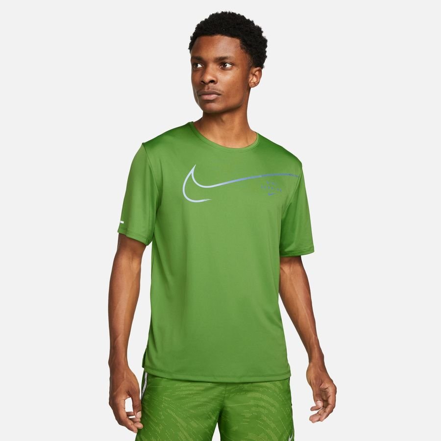 Nike Løbe T-Shirt Dri-FIT UV Run Division Miler - Grøn/Blå thumbnail