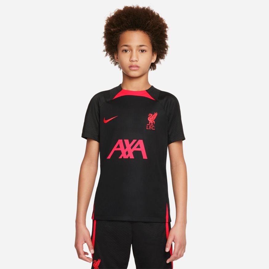 Liverpool Tränings T-Shirt Dri-FIT Strike - Svart/Röd Barn
