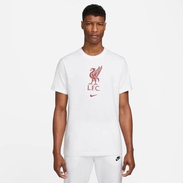 Liverpool T-Shirt Crest - White | www.unisportstore.com
