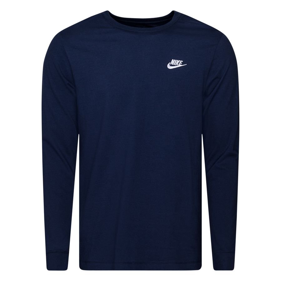 Nike T-Shirt NSW Club L/Æ - Navy/Hvid thumbnail