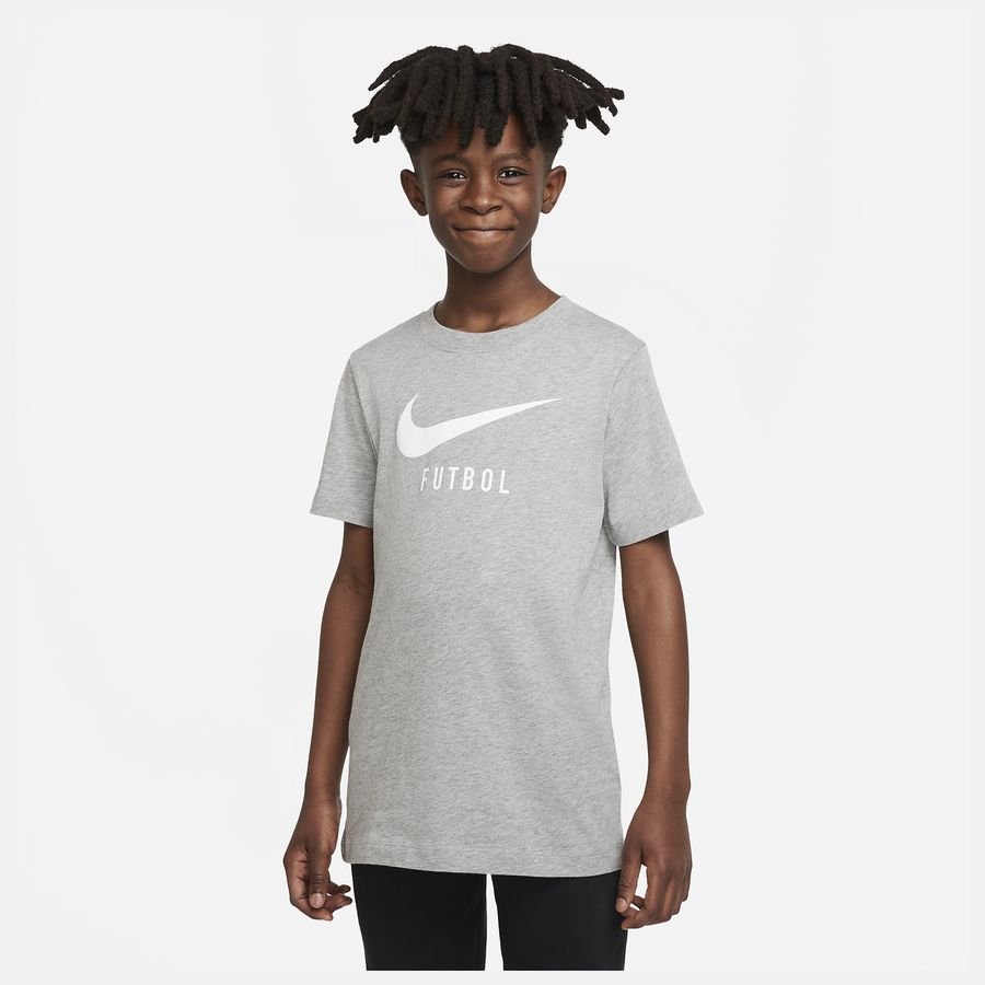 Nike T-Shirt NSW Swoosh - Grå/Hvid Børn thumbnail