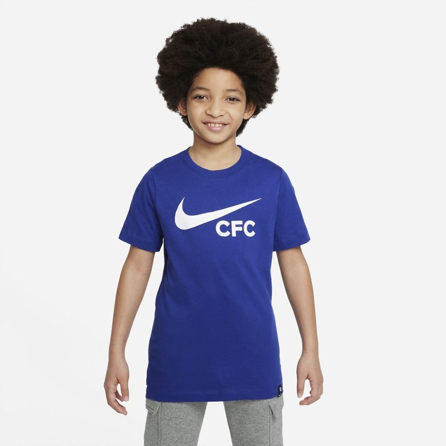 Chelsea T-Shirt Swoosh - Blå Barn