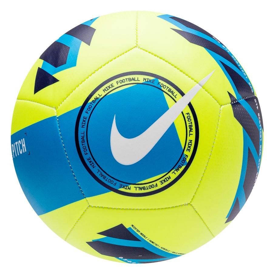 Nike Fotboll Pitch - Neon/Blå/Vit