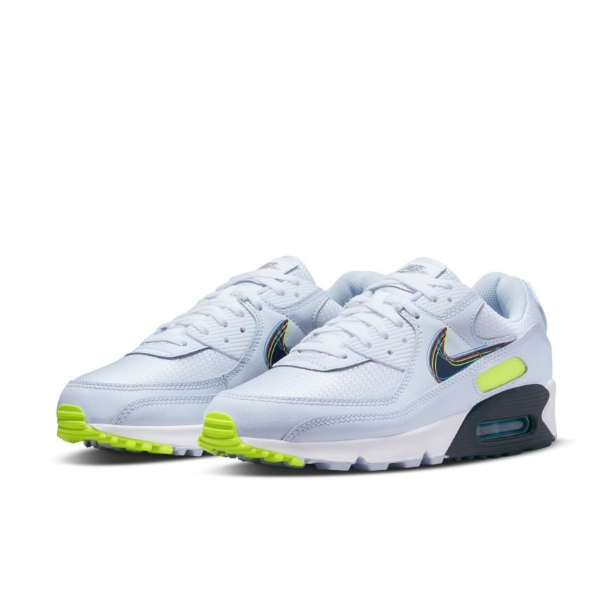 Nike Sneaker Air Max 90 - Hvid/Blå/Neon/Grå thumbnail