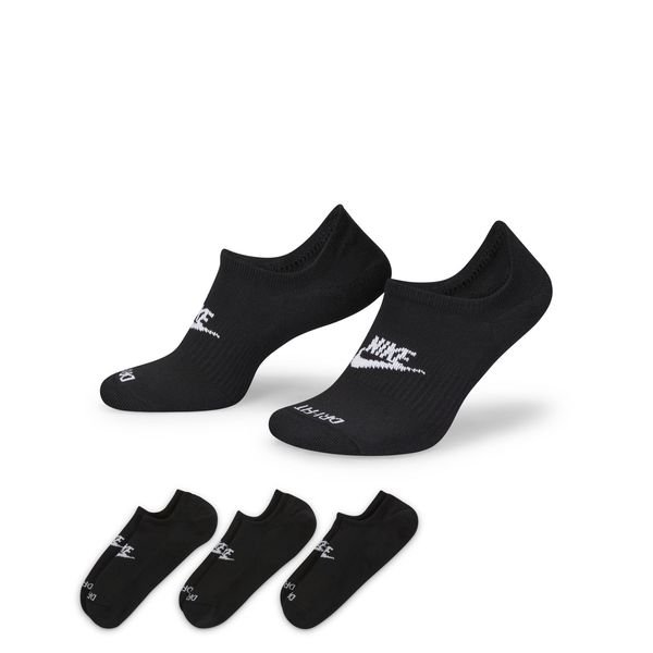 Nike Socks No-Show Everyday Plus Cush 3-Pack - Black/White | www ...