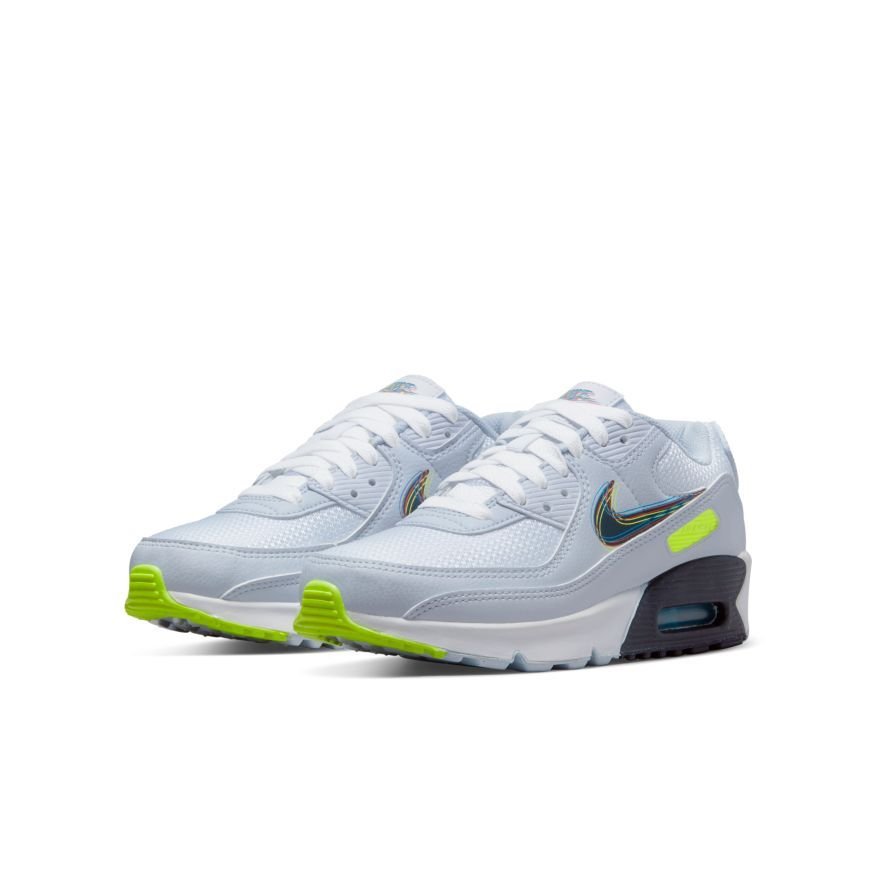 Nike Sneaker Air Max 90 - Hvid/Blå/Neon Børn thumbnail