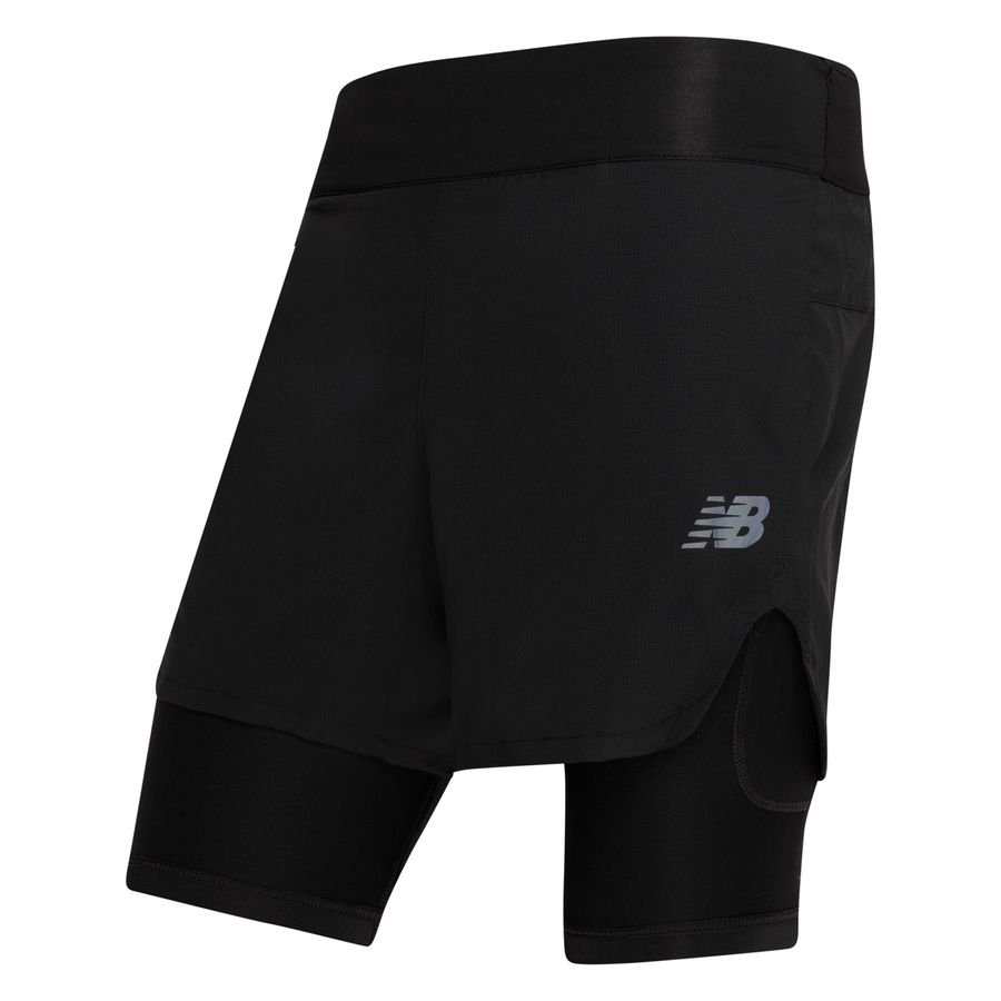 New Balance Løbeshorts Q Speed Fuel Two in one 5 inch - Sort thumbnail