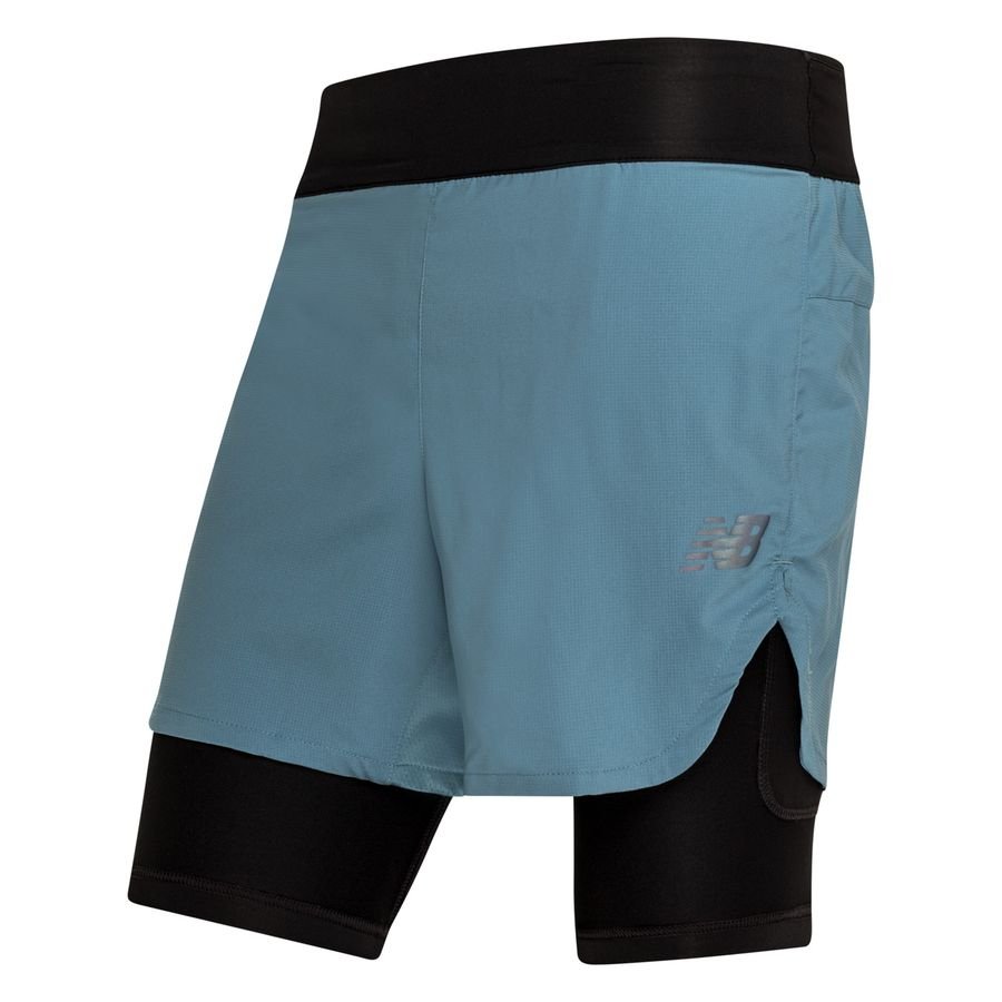 New Balance Løbeshorts Q Speed Fuel Two in one 5 inch - Blå/Sort thumbnail