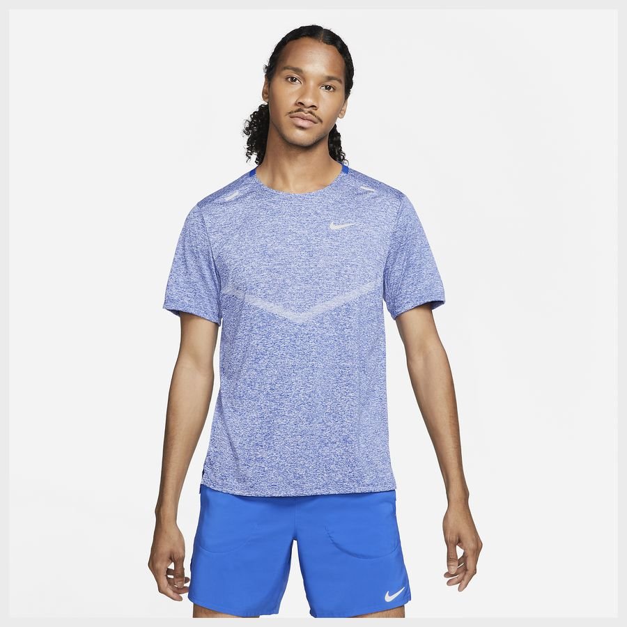 Nike Løbe T-Shirt Dri-FIT Rise 365 - Blå/Sølv