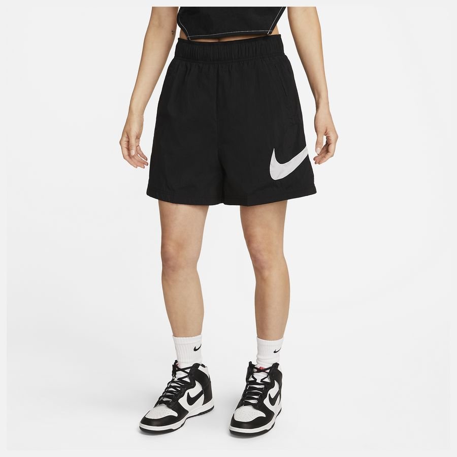Vævede Nike Sportswear Essential-shorts med høj talje til kvinder thumbnail