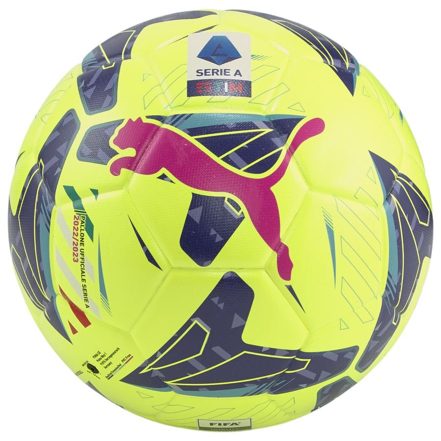 Bilde av Puma Fotball Orbita Serie A Fifa Quality - Gul/navy/rosa, Størrelse Ball Sz. 5