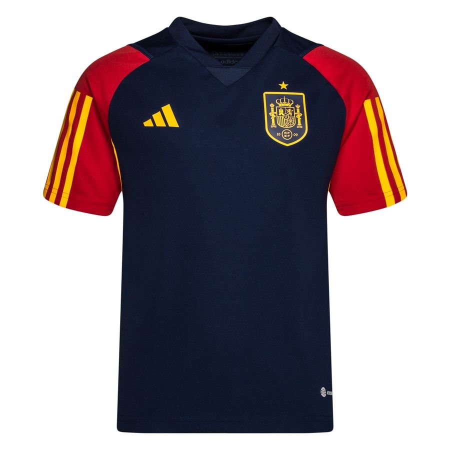 Spanien Trænings T-Shirt Tiro 23 VM 2022 - Mørkeblå/Rød/Gul Børn thumbnail