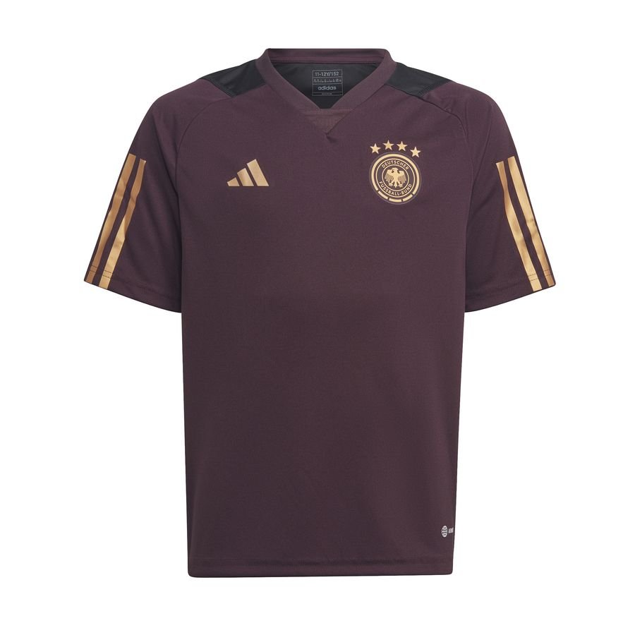 Tyskland Tränings T-Shirt Tiro 23 2022/23 - Bordeaux/Guld Barn