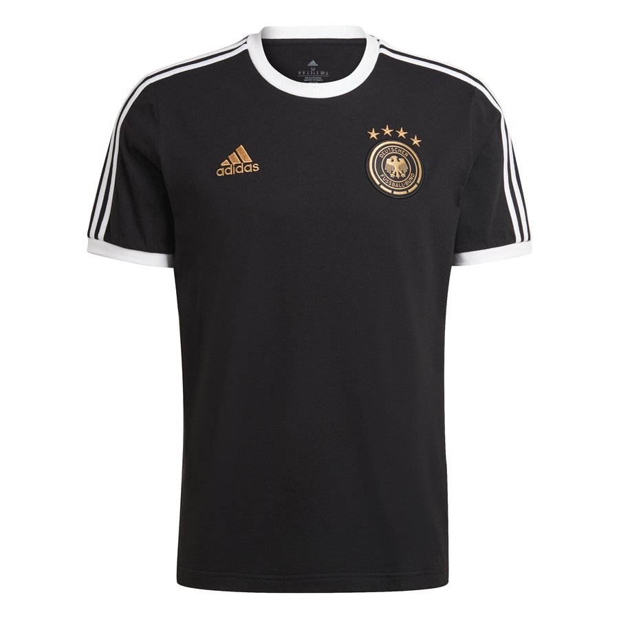 Adidas Duitsland T-shirt DNA 3-Stripes WK 2022 - Zwart/Wit