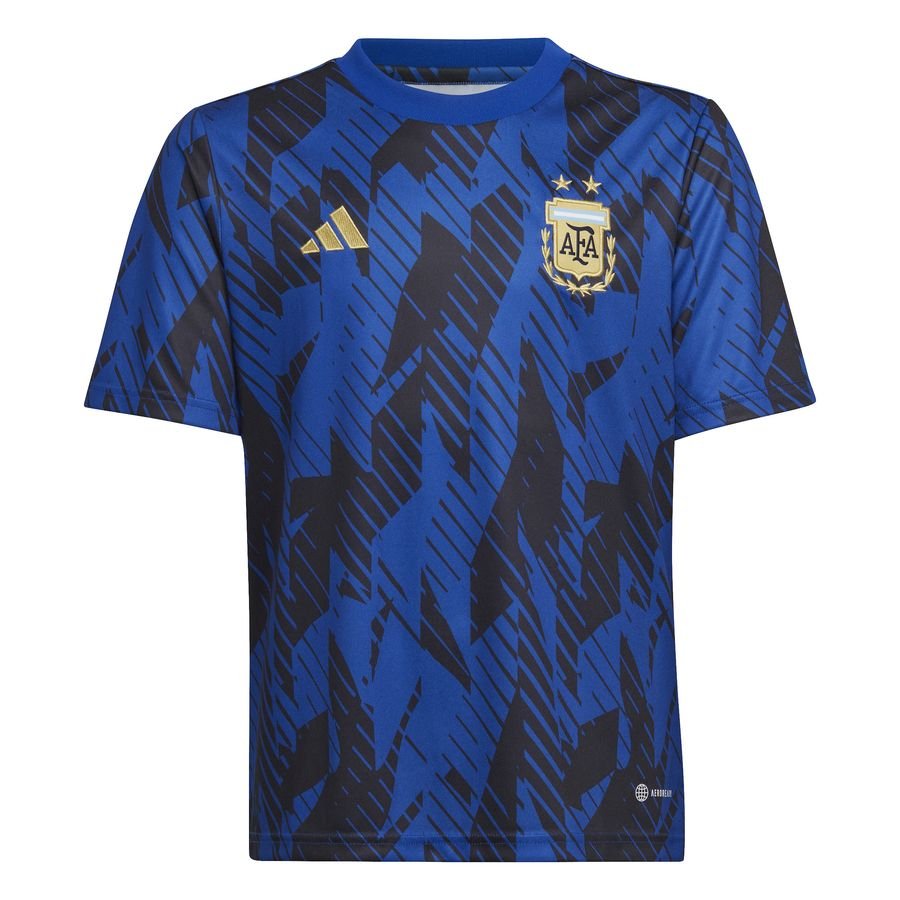 Argentina Trænings T-Shirt Pre Match VM 2022 - Blå/Sort Børn thumbnail