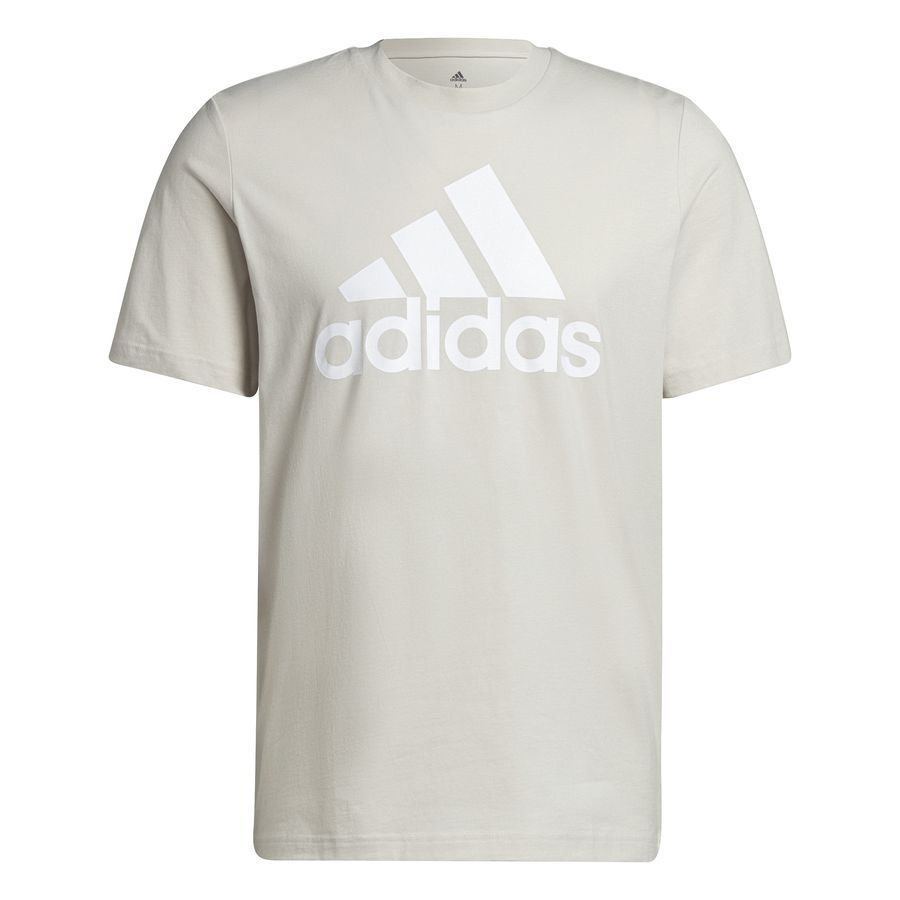 adidas T-Shirt Big Logo - Aluminium/Hvid