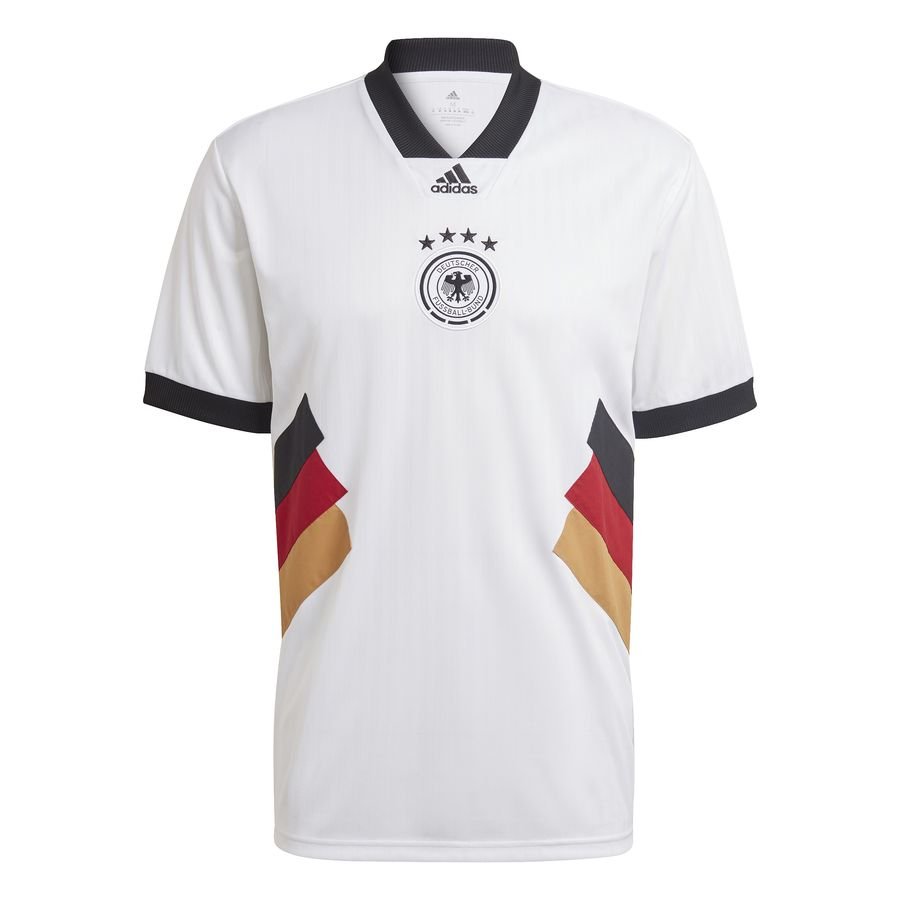Tyskland Spilletrøje Retro Icon VM 2022 - Hvid/Sort thumbnail