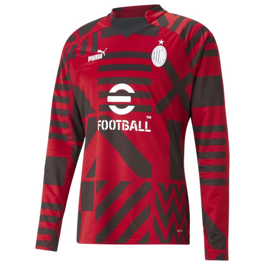 Milan Sweatshirt Pre Match - Rød/Hvid/Sort thumbnail