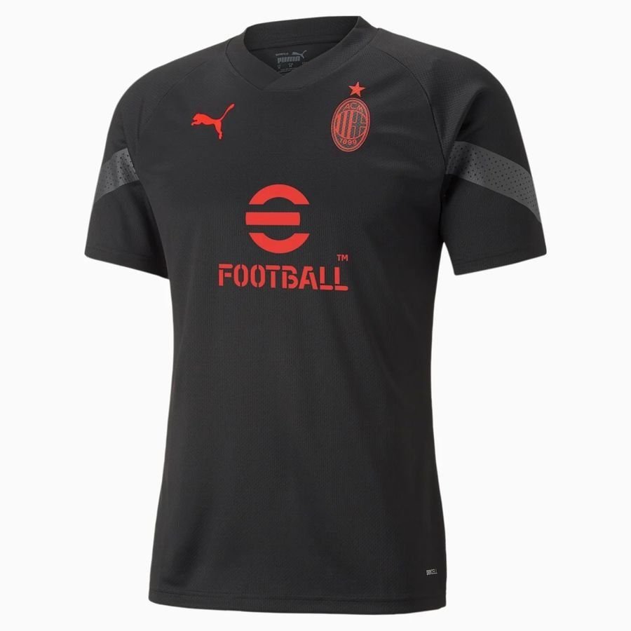 Milan Tränings T-Shirt - Svart/Röd