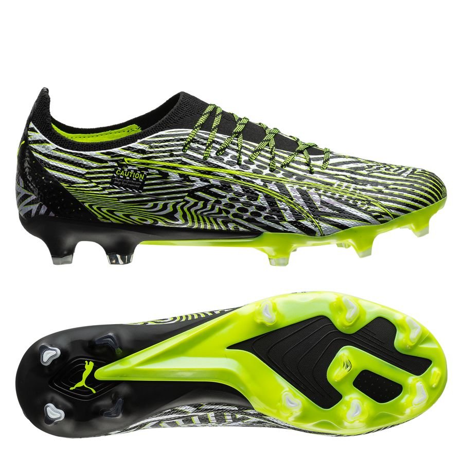 PUMA Ultra Ultimate FG/AG Dazzle - Black/White/Fizzy Light LIMITED EDITION