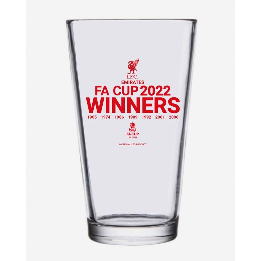 Liverpool Ölglas FA Cup 22 Mästare - Röd