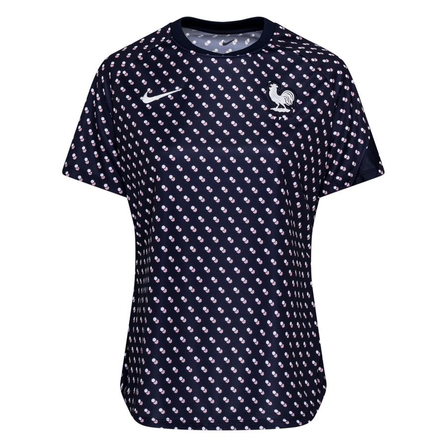 Frankrike Tränings T-Shirt Dri-FIT Women's EURO 2022 - Blå/Vit Dam