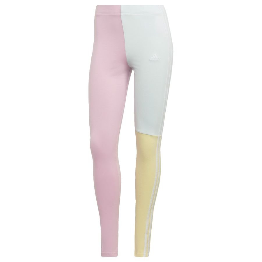 Essentials 3-Stripes Colorblock Cotton leggings Pink thumbnail