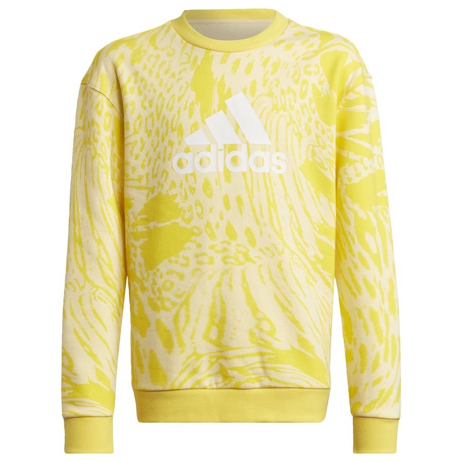 Future Icons Hybrid Animal Print Cotton Loose Sweatshirt Yellow thumbnail