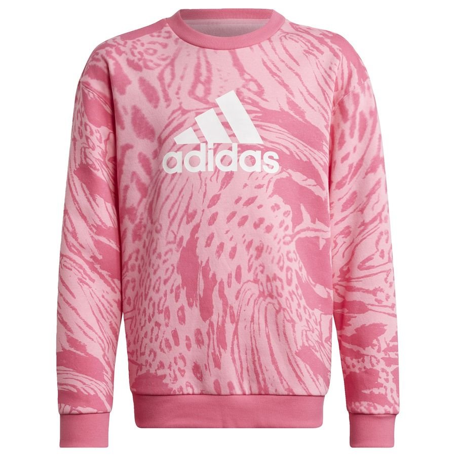 Future Icons Hybrid Animal Print Cotton Loose Sweatshirt Pink thumbnail