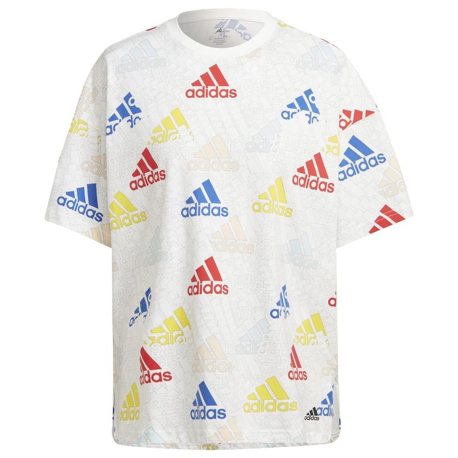 Essentials Multi-Colored Logo Boyfriend T-shirt Hvid thumbnail