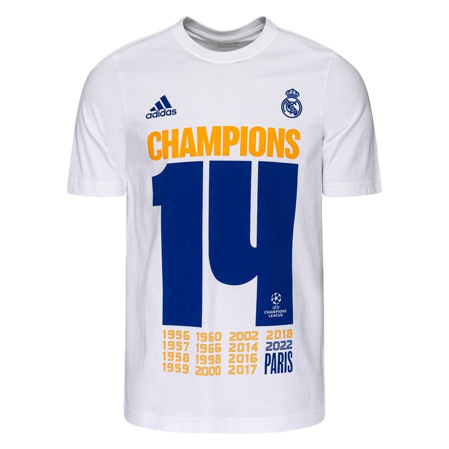Real Madrid UCL Champions 2022 T-Shirt White thumbnail
