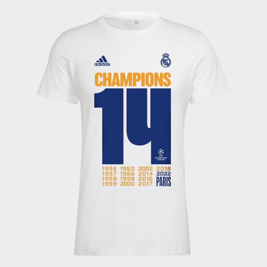 Real Madrid T-Shirt Champions League Mästare 14 - Vit