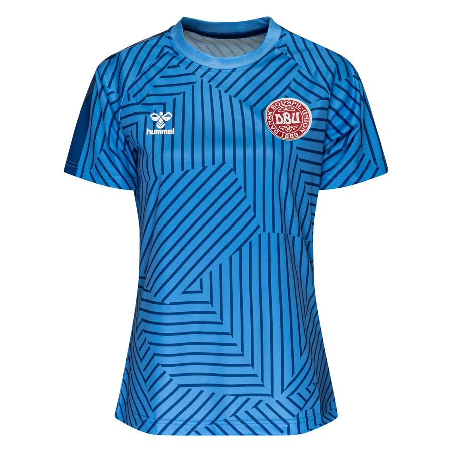 Danmark Tränings T-Shirt Pre Match Women's EURO 2022 - Blå Dam