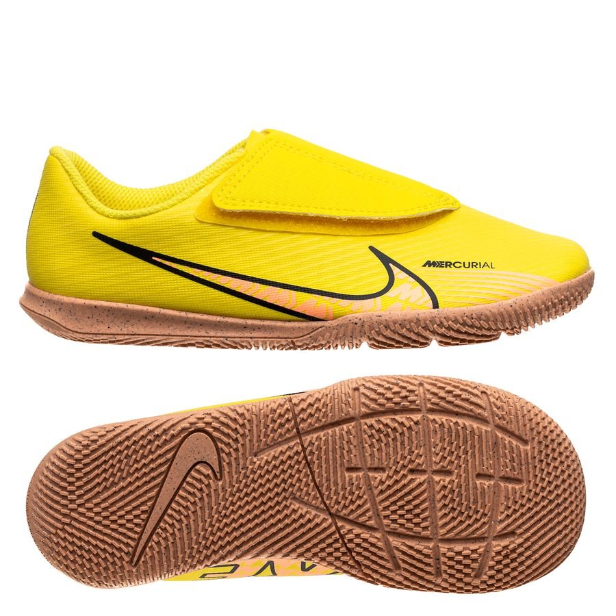 Nike Air Zoom Mercurial Vapor 15 Club Velcro IC Lucent - Gul/Pink Børn thumbnail