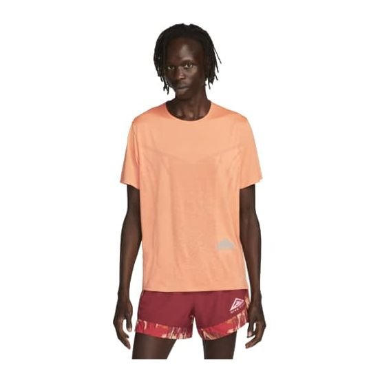 Nike Løbe T-Shirt Dri-FIT Trail Rise 365 - Orange/Hvid
