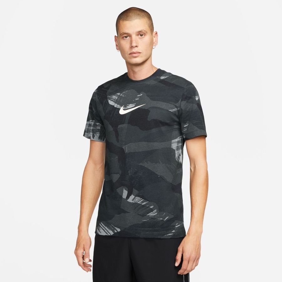 Nike Trænings T-Shirt Dri-FIT Camo - Sort thumbnail